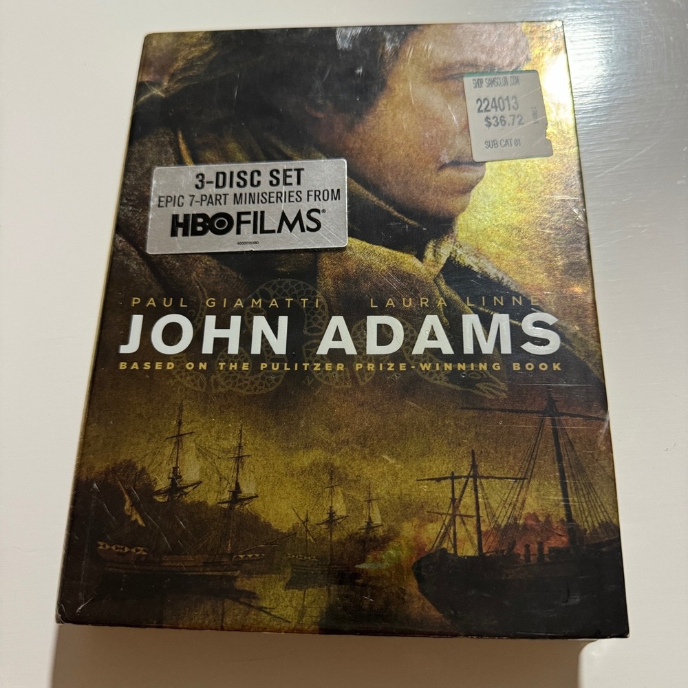 John Adams HBO Films DVD 3-Disc Set 2008 Miniseries Historical Drama New Sealed